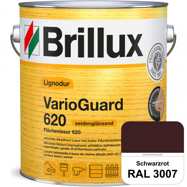 Lignodur VarioGuard 620 (Flächenlasur 620) RAL 3007 Schwarzrot