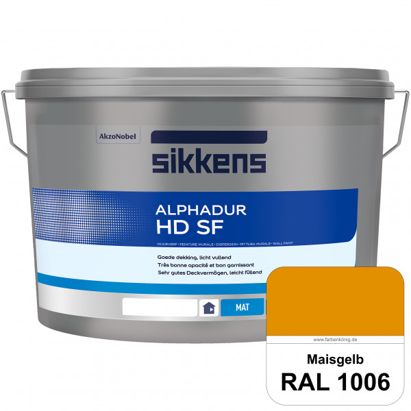 Alphadur HD SF (RAL 1006 Maisgelb) matte hochdeckende waschbeständige Innenwandfarbe