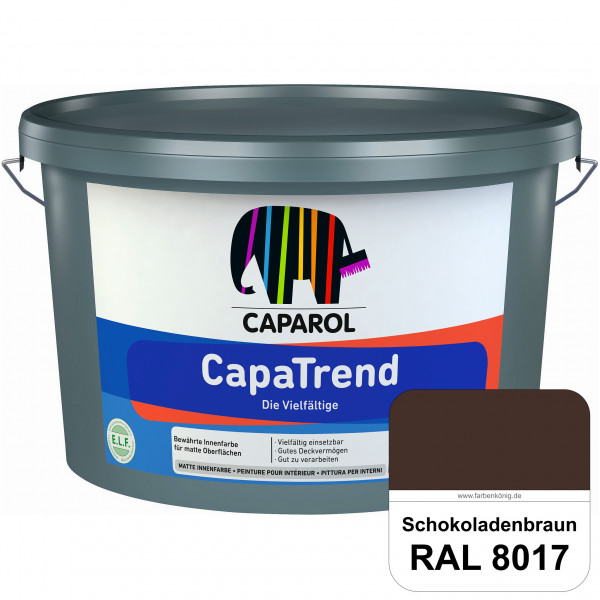 CapaTrend (RAL 8017 Schokoladenbraun) matte hochdeckende Dispersionsfarbe für den Innenbereich