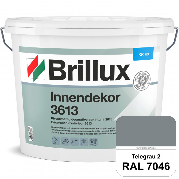 Innendekor ELF KR-K3 3613 (RAL 7046 Telegrau 2) Kratzputz nach zur Erzielung dekorativer und strapaz