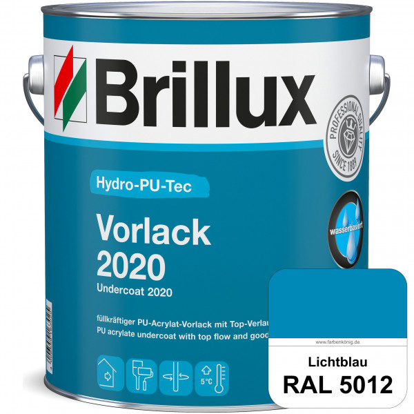 Hydro-PU-Tec Vorlack 2020 (RAL 5012 Lichtblau) hochwertiger Vorlack für grundierte bzw. gespachtelte