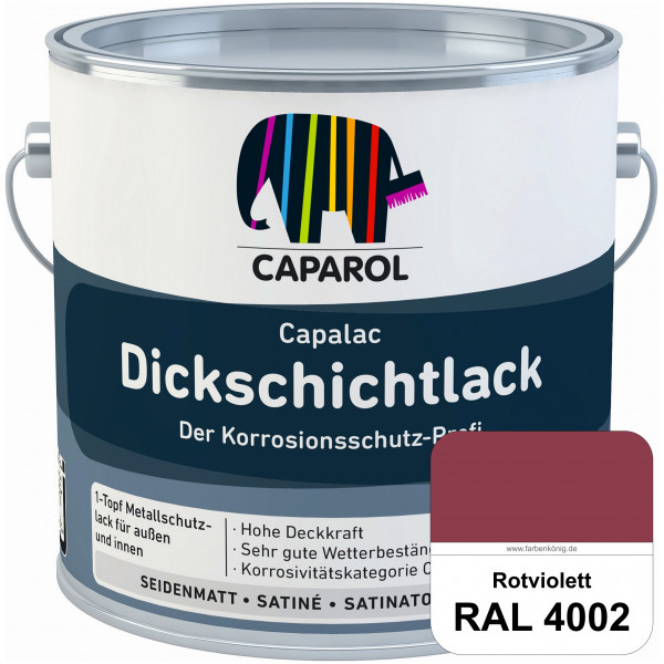 Capalac Dickschichtlack (RAL 4002 Rotviolett) 1-Topf Metallschutzlack (löselmittelhaltig) innen & au