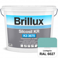 Silcosil KR K3 3675 (RAL 6027 Lichtgrün) siliconverstärkter Dekorputz, Kratzputzstruktur, wetterbest