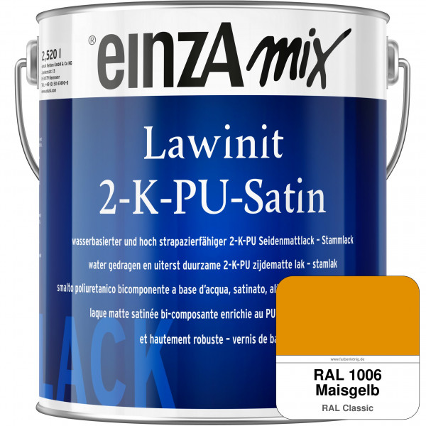 einzA Lawinit 2-K-PU Satin Stammlack (RAL 1006 Maisgelb)