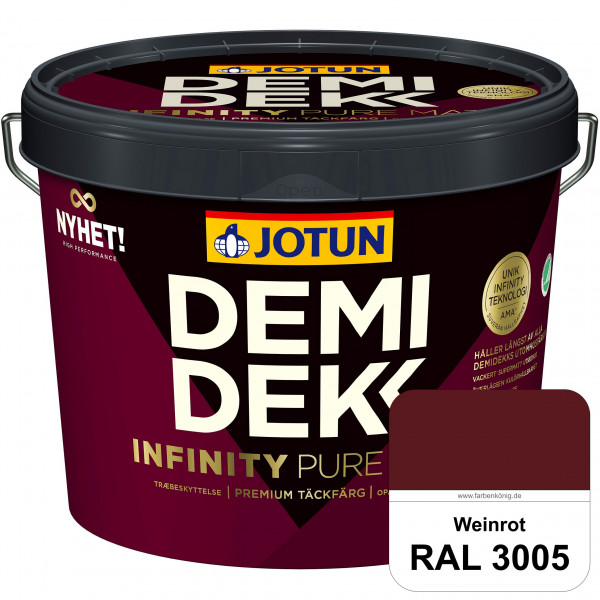 DEMIDEKK Infinity Pure Mat (ehemals Demidekk Ultimate Helmatt) - Deckende, matte Holzfarbe (RAL 3005