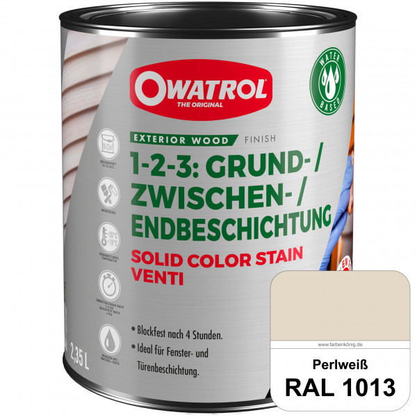 SOLID COLOR STAIN VENTI (RAL 1013 Perlweiß)
