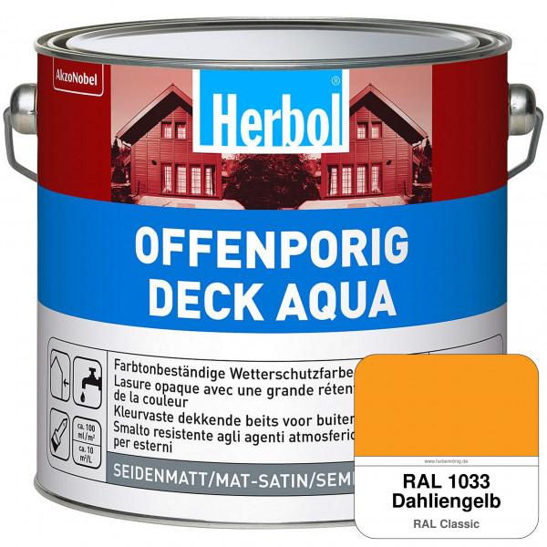 Offenporig-Deck Aqua (RAL 1033 Dahliengelb)