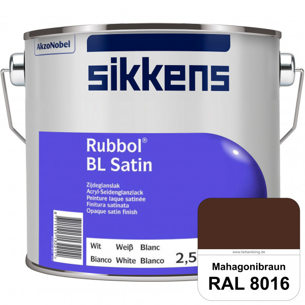Rubbol BL Satin (RAL 8016 Mahagonibraun) hochelastischer & seidenglänzender Lack (wasserbasiert) inn
