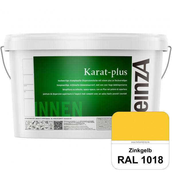 einzA Karat-plus (RAL 1018 Zinkgelb) Innenwandfarbe mit herausragenden Produkteigenschaften