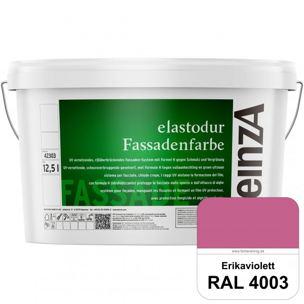 einzA elastodur Fassadenfarbe (RAL 4003 Erikaviolett) UV-vernetzendes & rissüberbrückendes Fassadenf