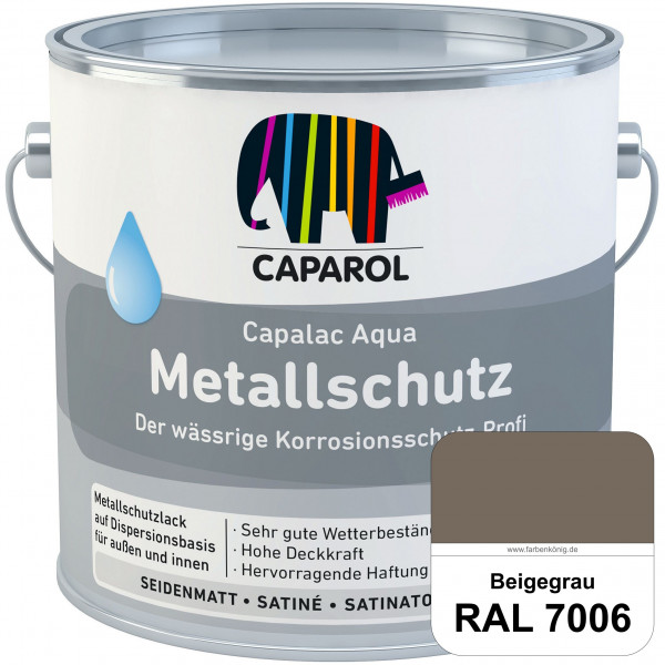 Capalac Aqua Metallschutz (RAL 7006 Beigegrau) wasserbasierter Korrosionsschutz für Stahl & verzinkt