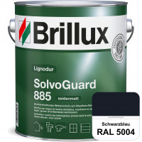 SolvoGuard 885 (RAL 5004 Schwarzblau) deckende oder lasierende seidenmatte Alkydharz-Holzfarbe für a