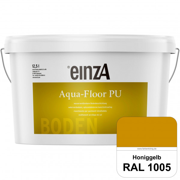 einzA Aqua-Floor PU (RAL 1005 Honiggelb) seidenglänzender Acryl-PU-Bodenbeschichtung