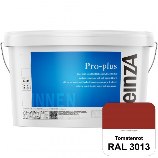 einzA Pro-plus (RAL 3013 Tomatenrot) Lösemittelfreie waschbeständige Kunststoff-Dispersionsfarbe