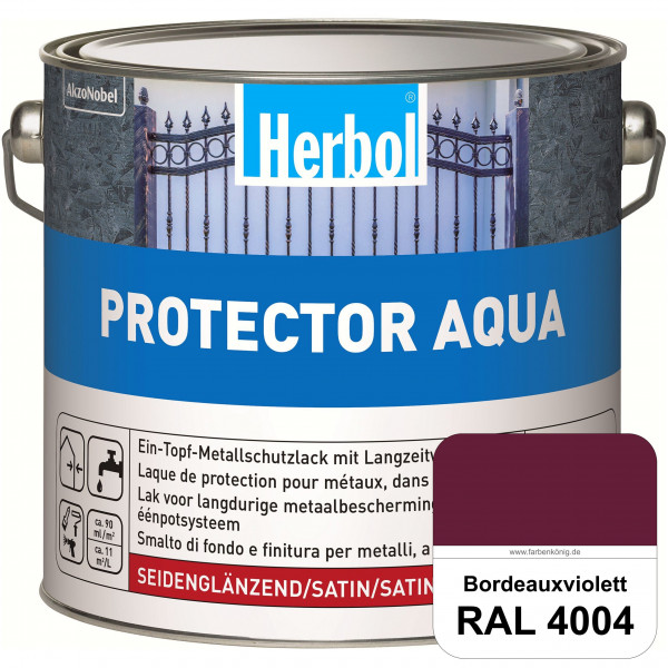 Protector Aqua (RAL 4004 Bordeauxviolett) Lack für Eisen, Stahl und NE-Metalle (Innen&Außen)
