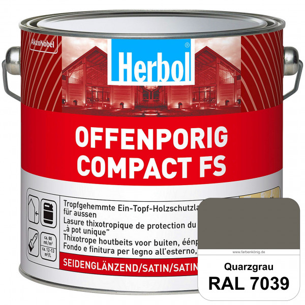 Offenporig Compact FS (RAL 7039 Quarzgrau) Rationelle & thixotrope Ein-Topf-Holzlasur (außen)