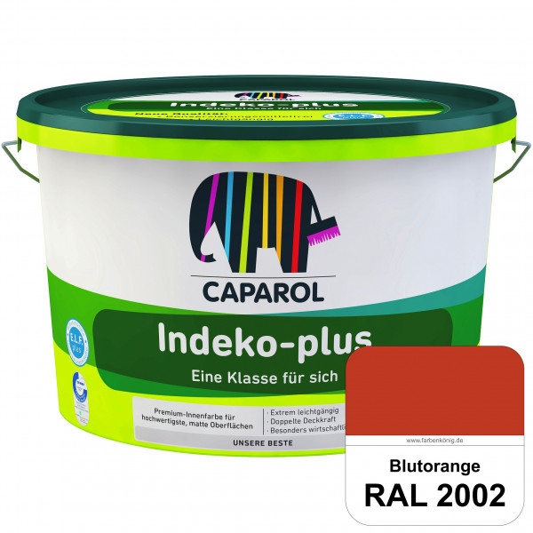 Indeko-plus (RAL 2002 Blutorange) doppeldeckende matte & hochwertige Innenfarbe