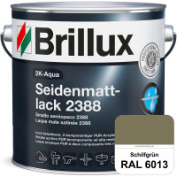 2K-Aqua Seidenmattlack 2388 (RAL 6013 Schilfgrün) mechanisch und chemisch hoch belastbar für außen &