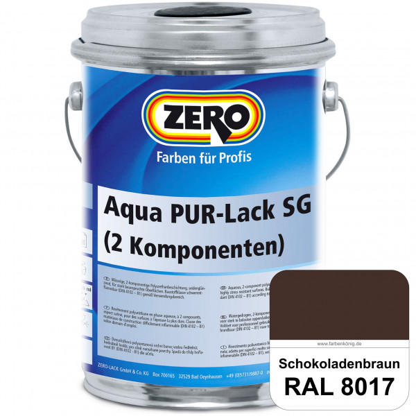 Aqua PUR-Lack SG inkl. Härter (RAL 8017 Schokoladenbraun)