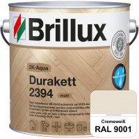 2K-Aqua Durakett 2394 (RAL 9001 Cremeweiß) Wasserbasierter 2K-Versiegelung für Parkettfußböden, Diel