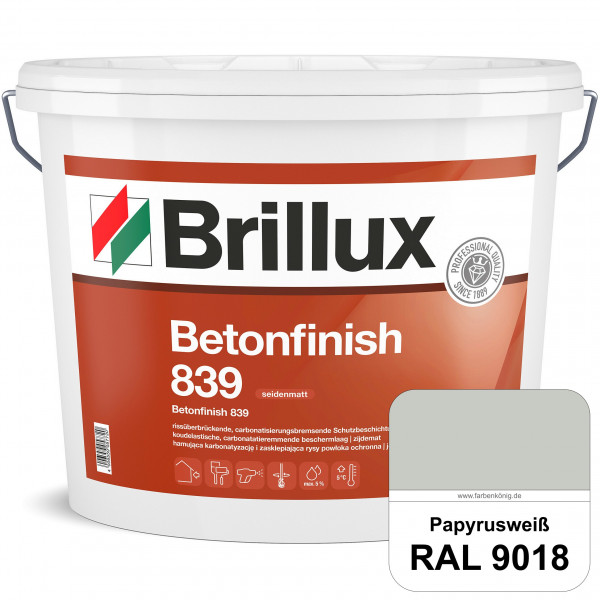 Betonfinish 839 (RAL 9018 Papyrusweiß) elastische Beschichtung zum Schutz rissgefährdeter Betonbaute
