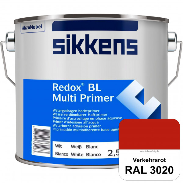 Redox BL Multi Primer (RAL 3020 Verkehrsrot) Wasserbasierter Universalprimer und Korrosionsschutz (i