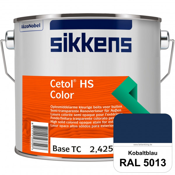Cetol HS Color (RAL 5013 Kobaltblau) Dekorative semi-transparente Lasur (lösemittelhaltig) für außen