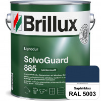 SolvoGuard 885 (RAL 5003 Saphirblau) deckende oder lasierende seidenmatte Alkydharz-Holzfarbe für au