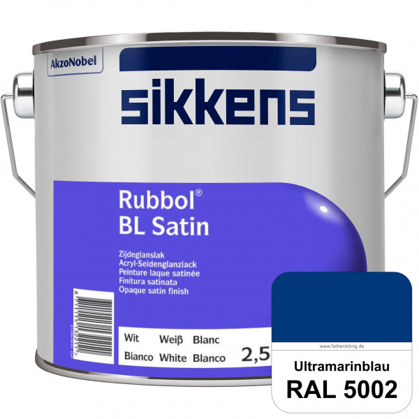 Rubbol BL Satin (RAL 5002 Ultramarinblau) hochelastischer & seidenglänzender Lack (wasserbasiert) in