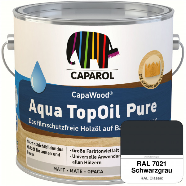 CapaWood® AquaTopOil Pure (RAL 7021 Schwarzgrau) - ersetzt CapaGreen Holz-Öl Aqua