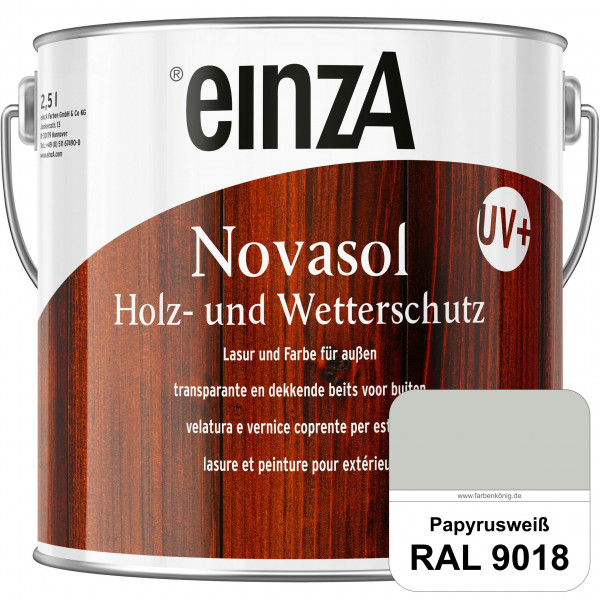 einzA Novasol HW Farbe (RAL 9018 Papyrusweiß) Deckender Wetterschutz für außen