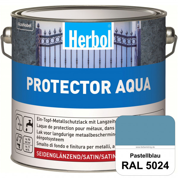 Protector Aqua (RAL 5024 Pastellblau) Lack für Eisen, Stahl und NE-Metalle (Innen&Außen)