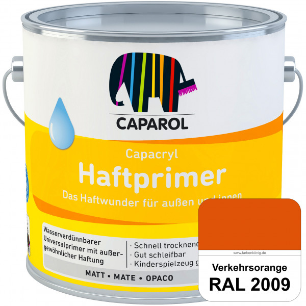 Capacryl Haftprimer (RAL 2009 Verkehrsorange) Grundierungen Holz, Zink, Hart-PVC, Aluminium, Kupfer