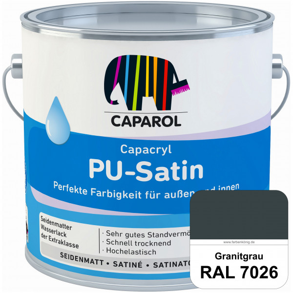 Capacryl PU-Satin (RAL 7026 Granitgrau) hochwertige Zwischen-/ Schluss­lackierungen für grundierte H