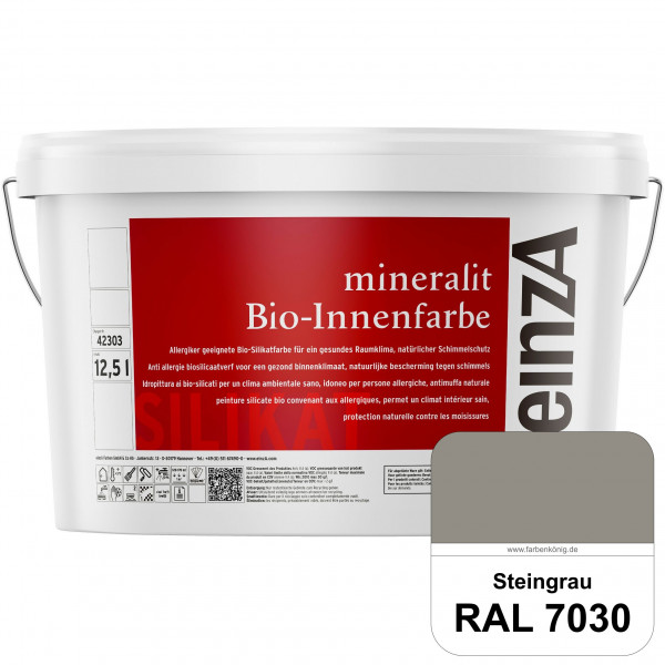 einzA mineralit Bio-Innenfarbe (RAL 7030 Steingrau) Bio-Silikat-Innenfarbe gemäß VOB DIN 18 363