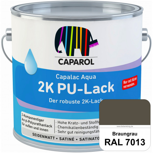 Capalac Aqua 2K PU-Lack (RAL 7013 Braungrau) chemisch und mechanisch widerstandsfähige Lackierungen