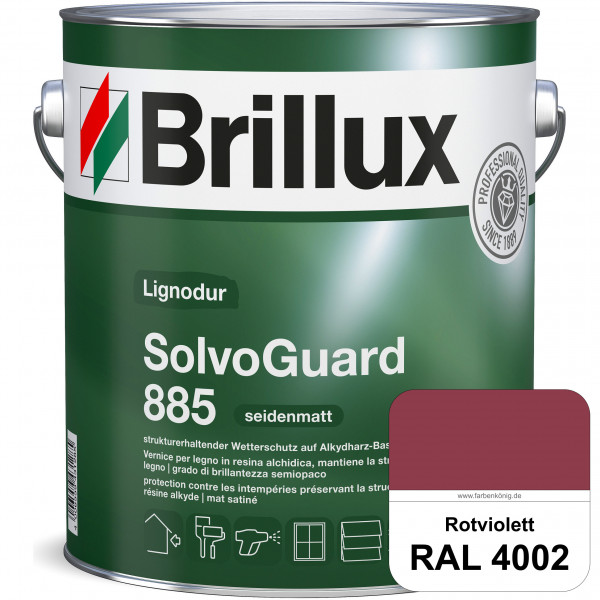 SolvoGuard 885 (RAL 4002 Rotviolett) deckende oder lasierende seidenmatte Alkydharz-Holzfarbe für au