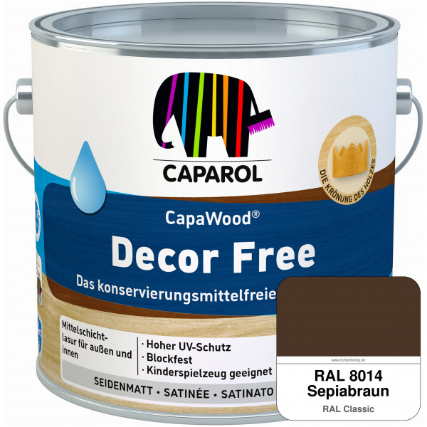 CapaWood® Decor Free (RAL 8014 Sepiabraun) - ersetzt Capadur DecorLasur KF