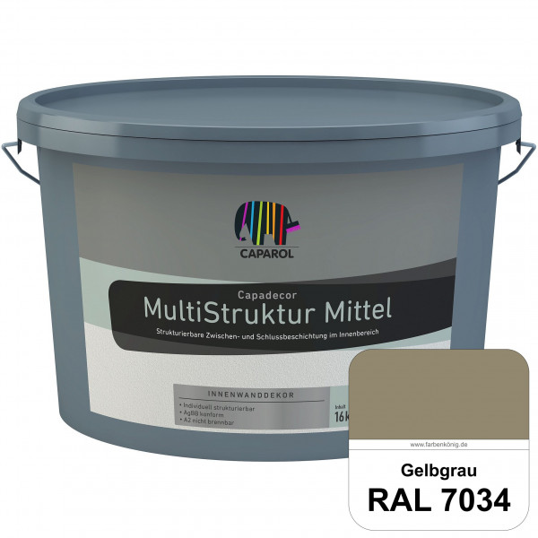 Capadecor MultiStruktur mittel (RAL 7034 Gelbgrau) quarzgefüllte Zwischen- und Schlußbeschichtung in