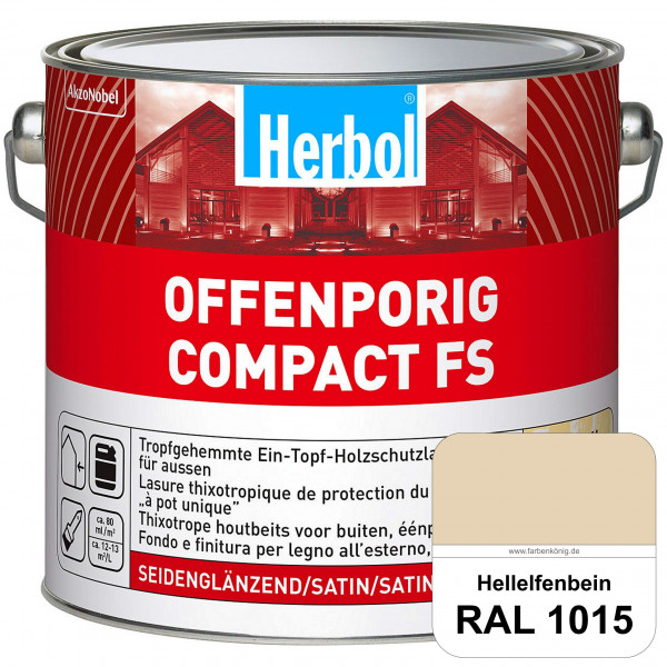 Offenporig Compact FS (RAL 1015 Hellelfenbein) Rationelle & thixotrope Ein-Topf-Holzlasur (außen)