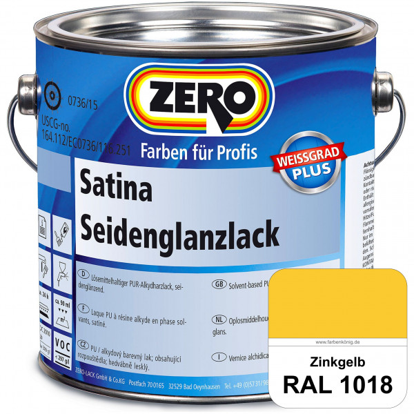 Satina Seidenglanzlack (RAL 1018 Zinkgelb)