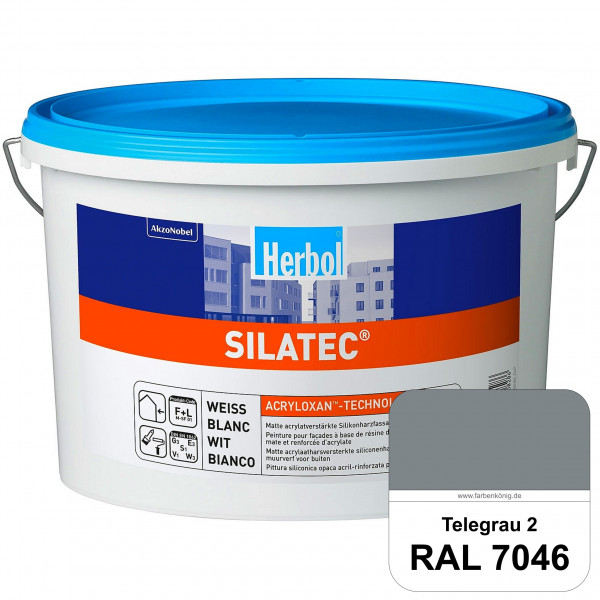 Silatec (RAL 7046 Telegrau 2) Acrylatverstärkte, füllende Siliconharz-Fassadenfarbe