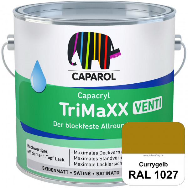 Capacryl TriMaXX Venti (RAL 1027 Currygelb) Der blockfeste Allrounder für Fenster & Türen