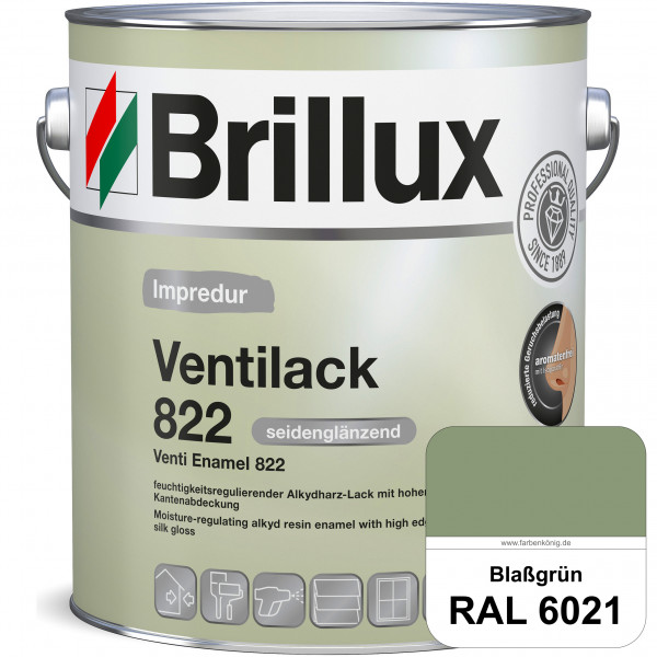 Impredur Ventilack 822 (RAL 6021 Blassgrün) Seidenglanzlack (lösemittelhaltig) Fenster & Türen innen