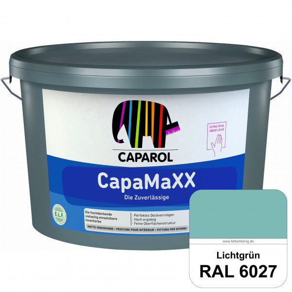 CapaMaXX (RAL 6027 Lichtgrün) tuchmatte Innenfarbe mit hohem Deckvermögen und Ergiebigkeit