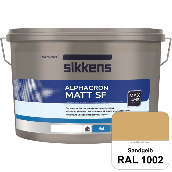 Alphacron Matt SF (RAL 1002 Sandgelb) stumpfmatte & hochwertige Premium-Wandfarbe (innen)