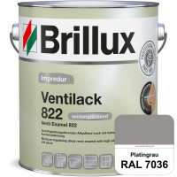 Impredur Ventilack 822 (RAL 7036 Platingrau) Seidenglanzlack (lösemittelhaltig) Fenster & Türen inne