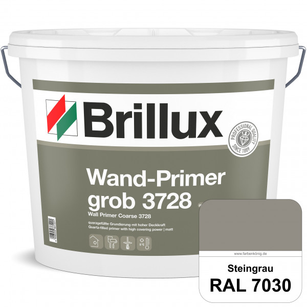 Wand-Primer grob ELF 3728 (RAL 7030 Steingrau) quarzgefüllte Spezialgrundierfarbe für Gipskarton, Gi