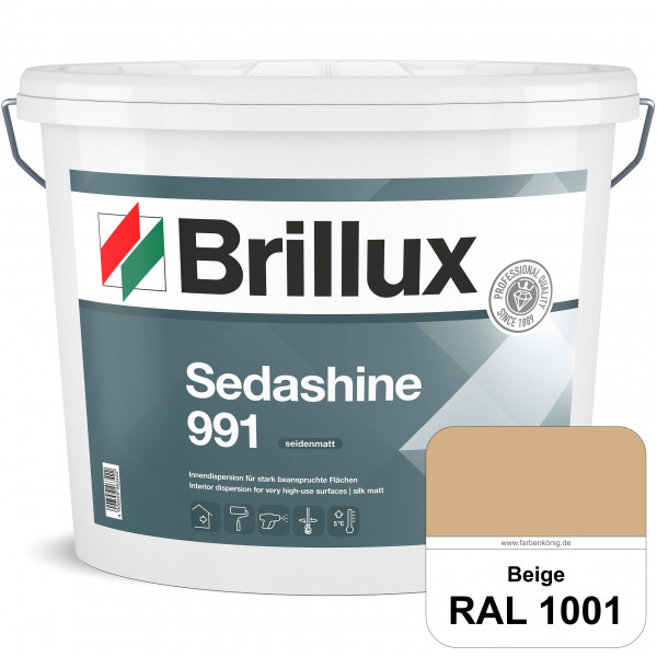Sedashine 991 (RAL 1001 Beige) Seidenmatte Innendispersion für hoch strapazierfähige & gut reinigung