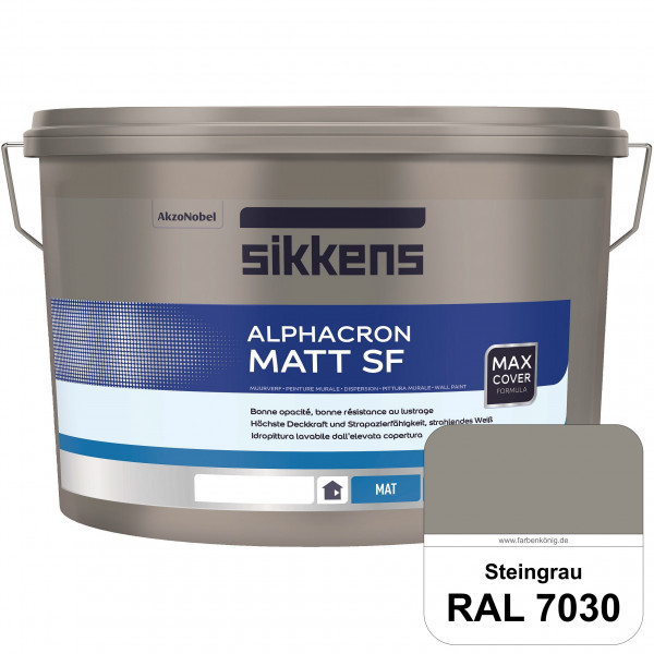 Alphacron Matt SF (RAL 7030 Steingrau) stumpfmatte & hochwertige Premium-Wandfarbe (innen)